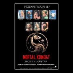 RARE-T Limited Edition Frames Mortal Kombat Script Limited Signature Edition Studio Licensed Custom Frame