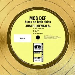 RARE-T Mos Def On Both Sides Gold LP Limited Signature Edition Studio Licensed Custom Frame Limited Edition Frames