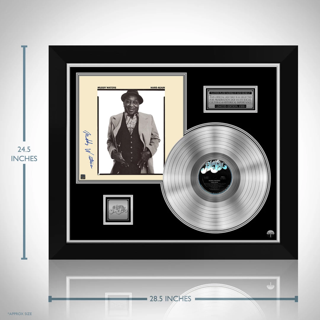 RARE-T Muddy Waters - Hard Again Platinum LP Limited Signature Edition Studio Licensed Custom Frame 3 RARE-T Muddy Waters - Hard Again Platinum LP Limited Signature Edition Studio Licensed Custom Frame