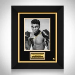 RARE-T Muhammad Ali Gloves Photo Limited Signature Edition Licensed Custom Frame Sports Memorabilia