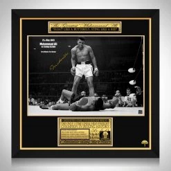 RARE-T Sports Memorabilia Muhammad Ali & Sonny Liston KO Mini Poster Limited Signature Edition Licensed Custom Frame