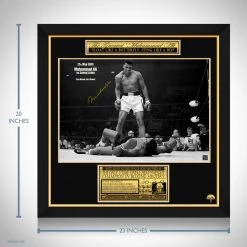 RARE-T Sports Memorabilia Muhammad Ali & Sonny Liston KO Mini Poster Limited Signature Edition Licensed Custom Frame