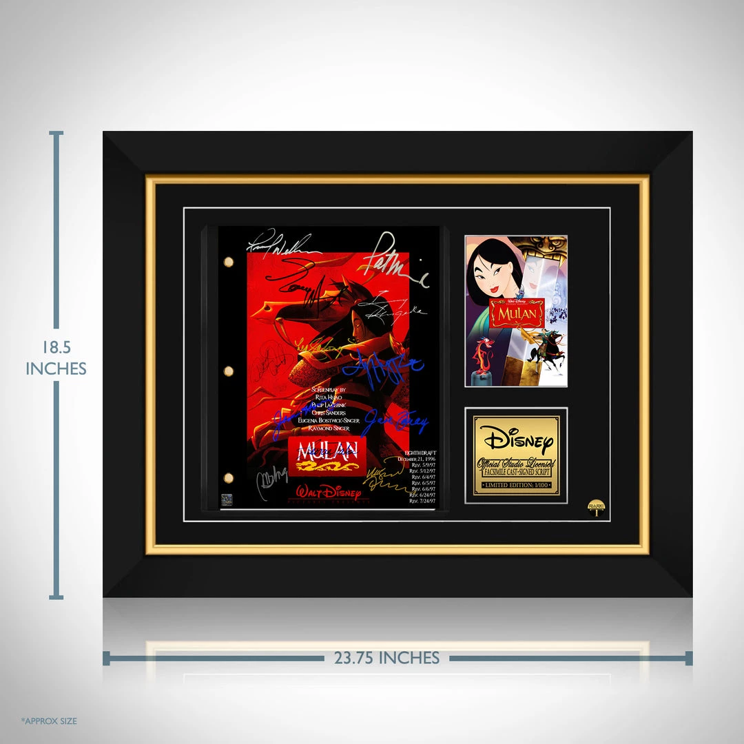 RARE-T Limited Edition Frames Mulan Script Limited Signature Edition Studio Licensed Custom Frame 3 RARE-T Limited Edition Frames Mulan Script Limited Signature Edition Studio Licensed Custom Frame