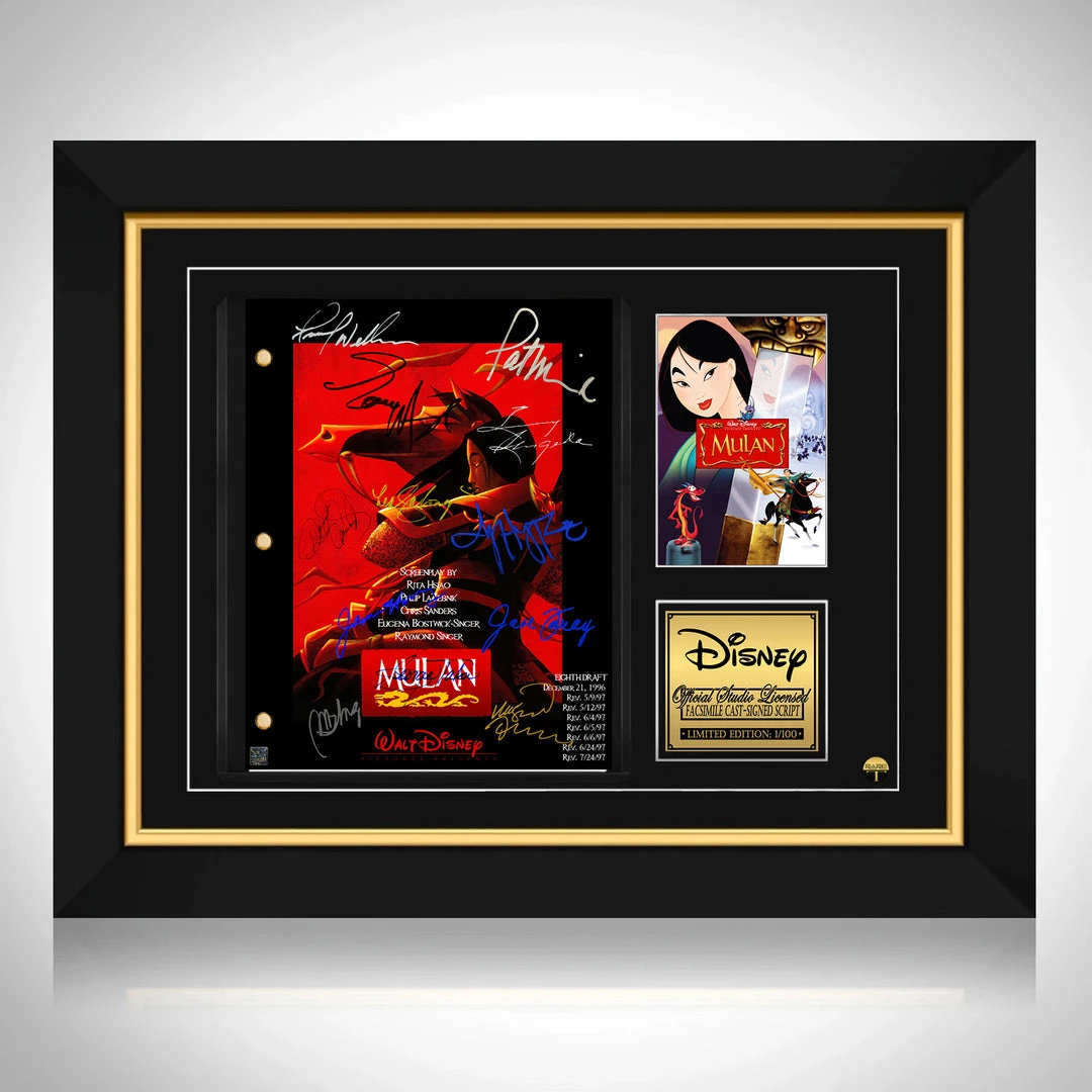 RARE-T Limited Edition Frames Mulan Script Limited Signature Edition Studio Licensed Custom Frame 1 RARE-T Limited Edition Frames Mulan Script Limited Signature Edition Studio Licensed Custom Frame