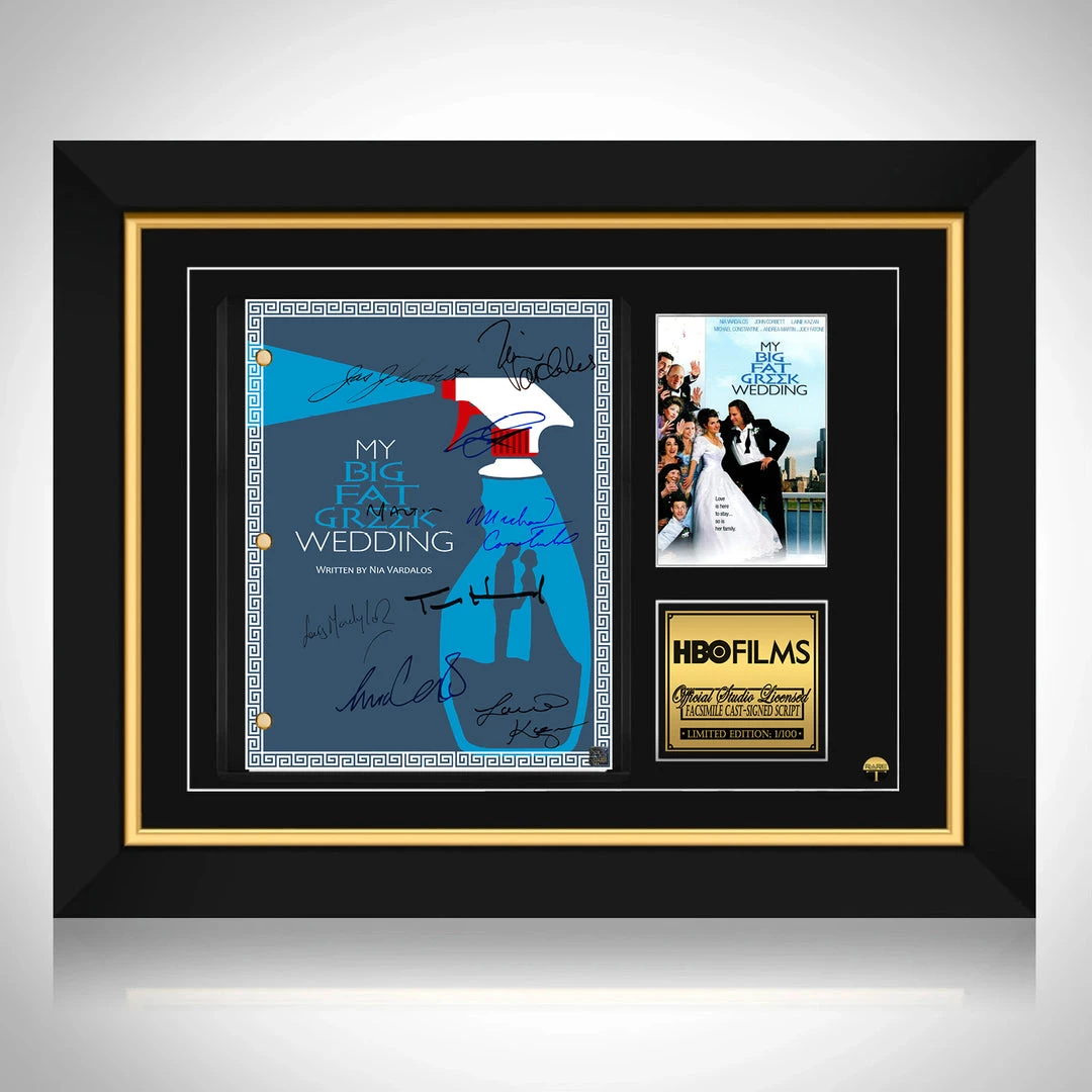 RARE-T My Big Fat Greek Wedding Transcript Limited Signature Edition Studio Licensed Custom Frame 1 RARE-T My Big Fat Greek Wedding Transcript Limited Signature Edition Studio Licensed Custom Frame