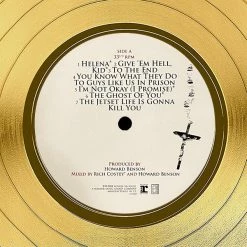 RARE-T NEW My Chemical Romance - Three Cheers For Sweet Revenge Gold LP Limited Signature Edition Studio Licensed Custom Frame
