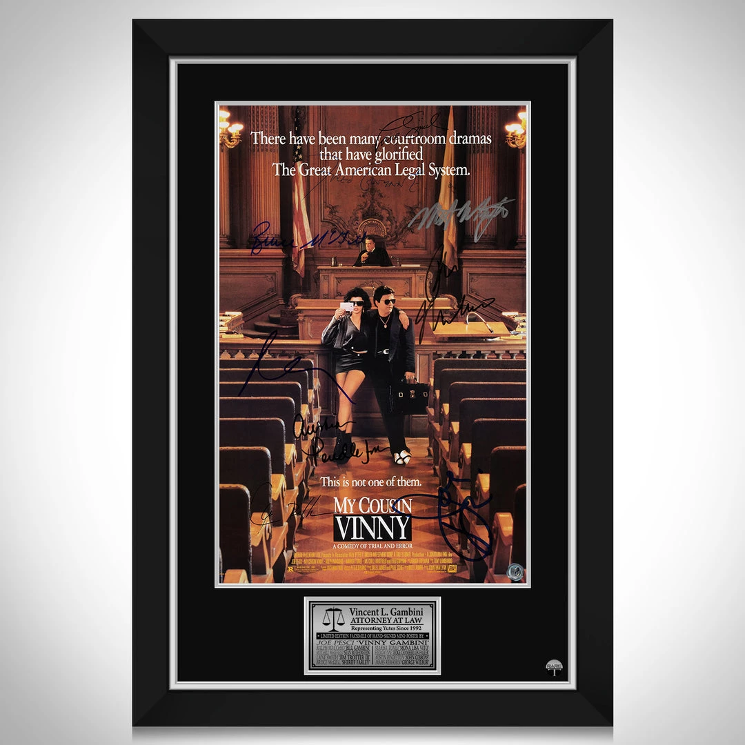RARE-T My Cousin Vinny Movie Mini Poster Limited Signature Edition Studio Licensed Custom Frame NEW 9 RARE-T My Cousin Vinny Movie Mini Poster Limited Signature Edition Studio Licensed Custom Frame NEW