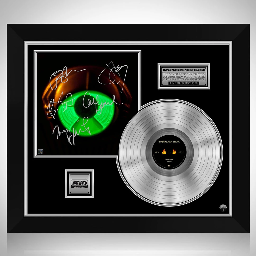 RARE-T Limited Edition Frames My Morning Jacket - Circuital Platinum LP Limited Signature Edition Studio Licensed Custom Frame 1 RARE-T Limited Edition Frames My Morning Jacket - Circuital Platinum LP Limited Signature Edition Studio Licensed Custom Frame
