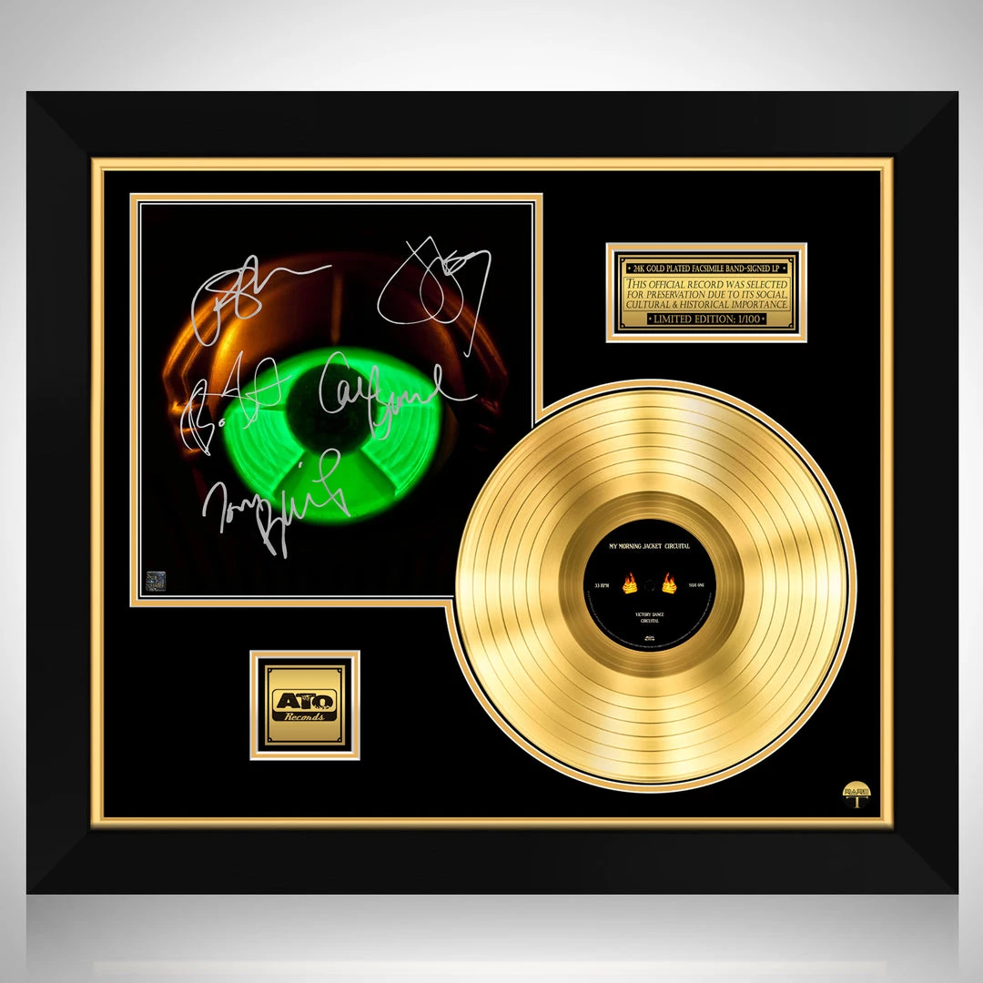 RARE-T Limited Edition Frames My Morning Jacket Circuital Gold LP Limited Signature Edition Studio Licensed Custom Frame 1 RARE-T Limited Edition Frames My Morning Jacket Circuital Gold LP Limited Signature Edition Studio Licensed Custom Frame