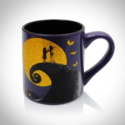 Oracle The Nightmare Before Christmas - "Jack & Sally" Gold Glitter Mug Ready To Ship! 48 Hour Shipping!