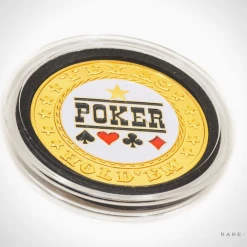 24K Gold Plated 'Poker-Poker Chip Card Guard' 5 24K Gold Plated 'Poker-Poker Chip Card Guard'