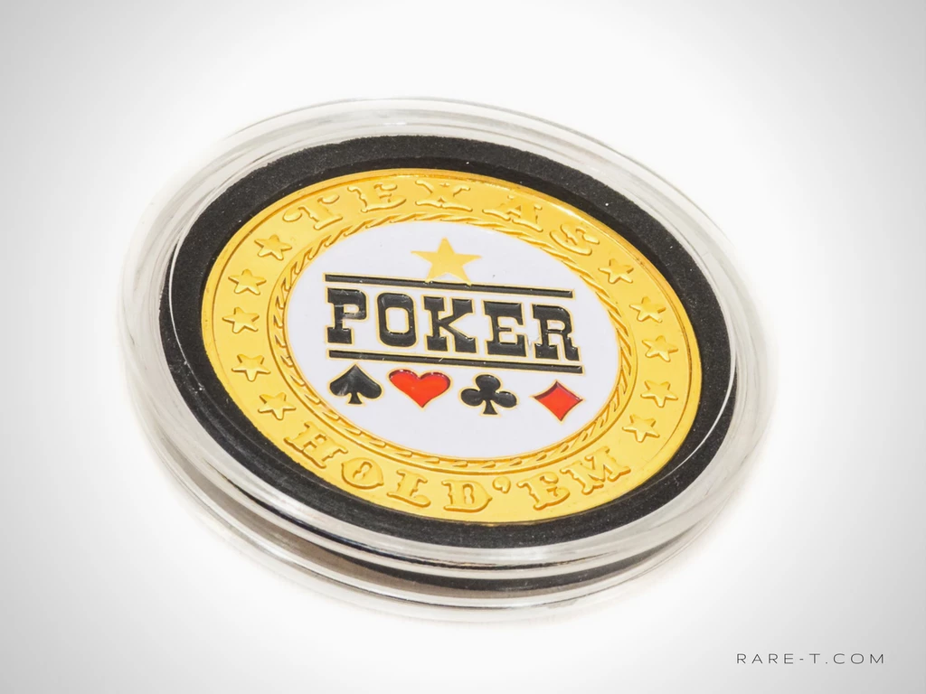24K Gold Plated 'Poker-Poker Chip Card Guard' 3 24K Gold Plated 'Poker-Poker Chip Card Guard'
