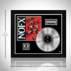 RARE-T NOFX - Punk In Drublic Platinum LP Limited Signature Edition Studio Licensed Custom Frame