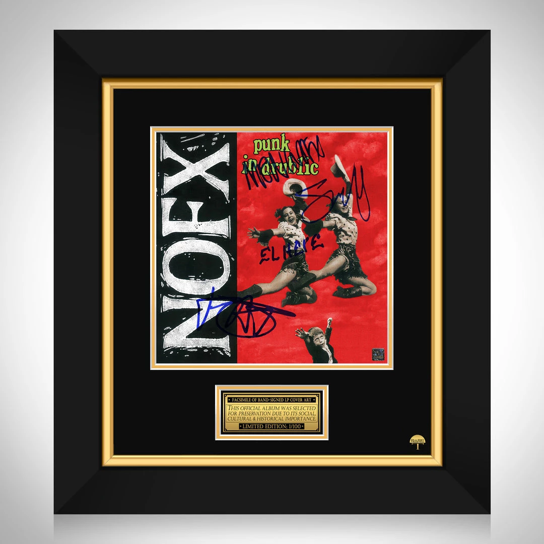 RARE-T Limited Edition Frames NOFX - Punk In Drublic LP Cover Limited Signature Edition Studio Licensed Custom Frame 1 RARE-T Limited Edition Frames NOFX - Punk In Drublic LP Cover Limited Signature Edition Studio Licensed Custom Frame