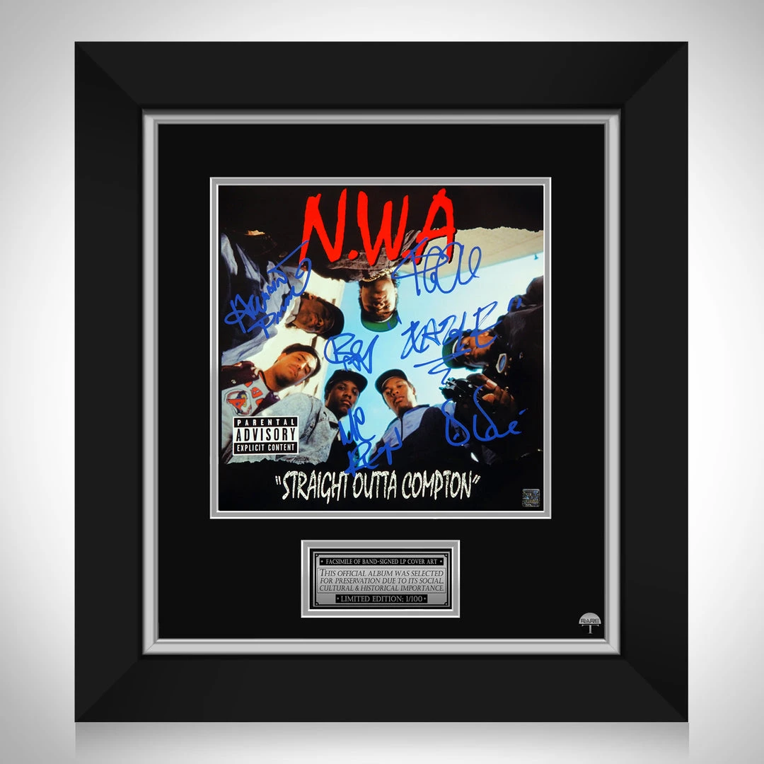 RARE-T N.W.A. Straight Outta Compton LP Cover Limited Signature Edition Studio Licensed Custom Frame Limited Edition Frames 1 RARE-T N.W.A. Straight Outta Compton LP Cover Limited Signature Edition Studio Licensed Custom Frame Limited Edition Frames
