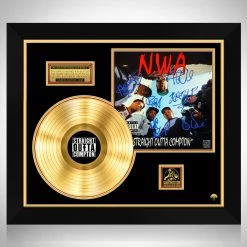 RARE-T Limited Edition Frames N.W.A Straight Outta Compton Gold LP Limited Signature Edition Studio Licensed Custom Frame