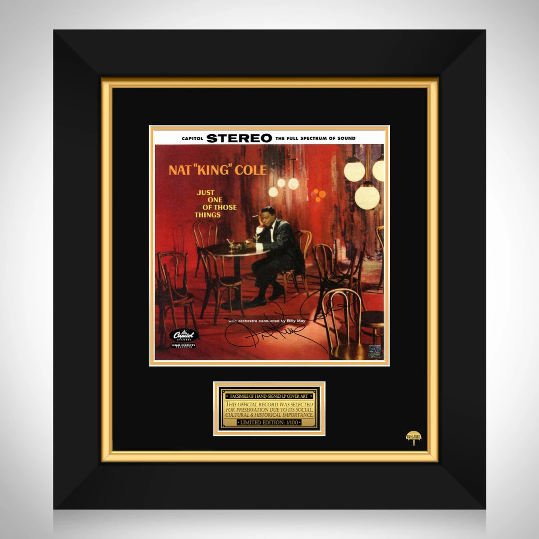 RARE-T Nat King Cole - Just One Of Those Things LP Cover Limited Signature Edition Studio Licensed Custom Frame 1 RARE-T Nat King Cole - Just One Of Those Things LP Cover Limited Signature Edition Studio Licensed Custom Frame