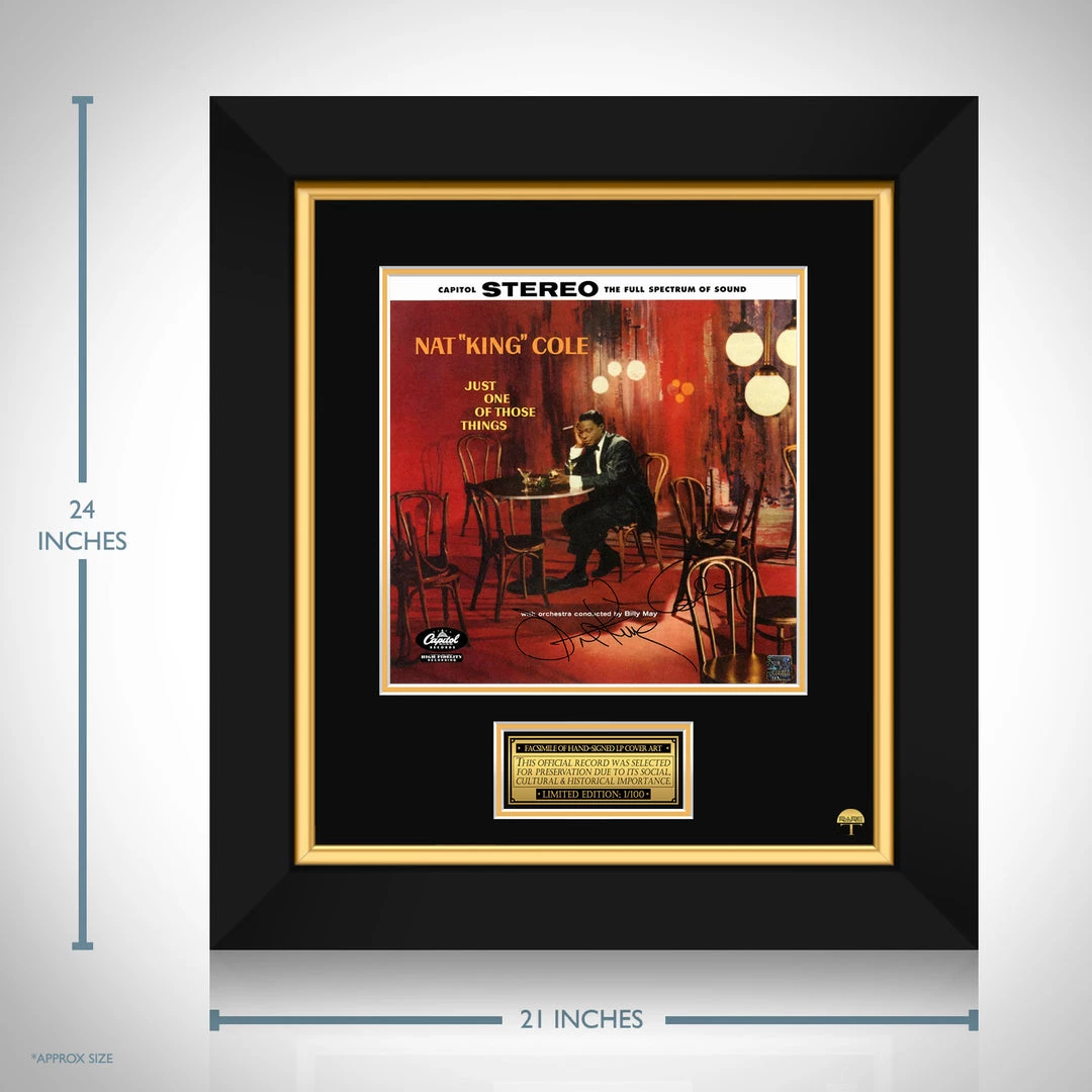RARE-T Nat King Cole - Just One Of Those Things LP Cover Limited Signature Edition Studio Licensed Custom Frame 3 RARE-T Nat King Cole - Just One Of Those Things LP Cover Limited Signature Edition Studio Licensed Custom Frame