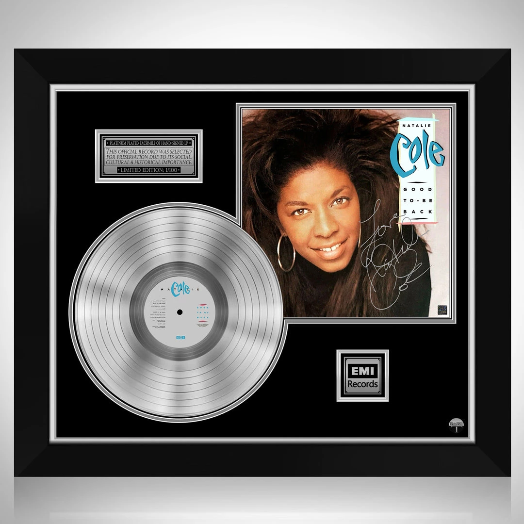 RARE-T Natalie Cole - Good To Be Back Platinum LP Limited Signature Edition Studio Licensed Custom Frame Limited Edition Frames 1 RARE-T Natalie Cole - Good To Be Back Platinum LP Limited Signature Edition Studio Licensed Custom Frame Limited Edition Frames