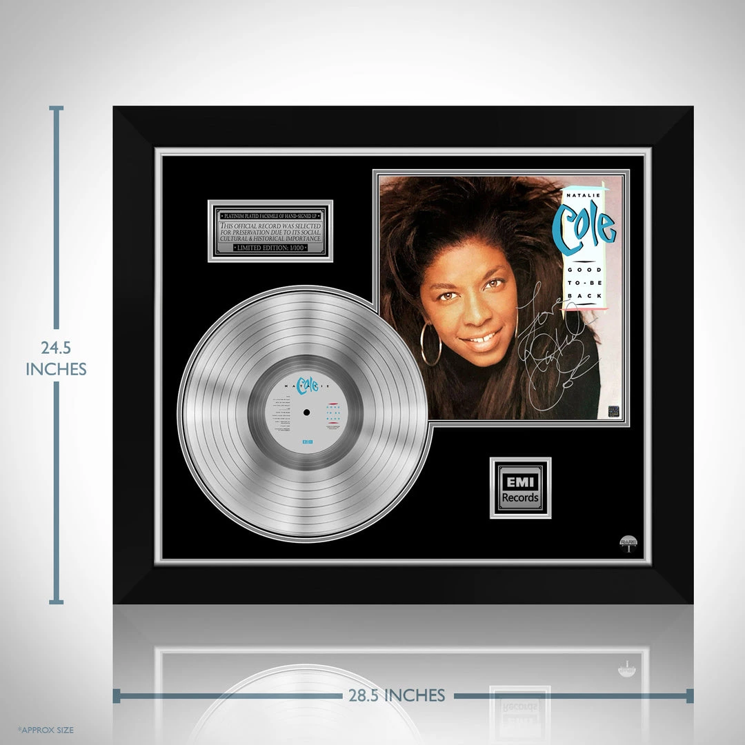 RARE-T Natalie Cole - Good To Be Back Platinum LP Limited Signature Edition Studio Licensed Custom Frame Limited Edition Frames 3 RARE-T Natalie Cole - Good To Be Back Platinum LP Limited Signature Edition Studio Licensed Custom Frame Limited Edition Frames