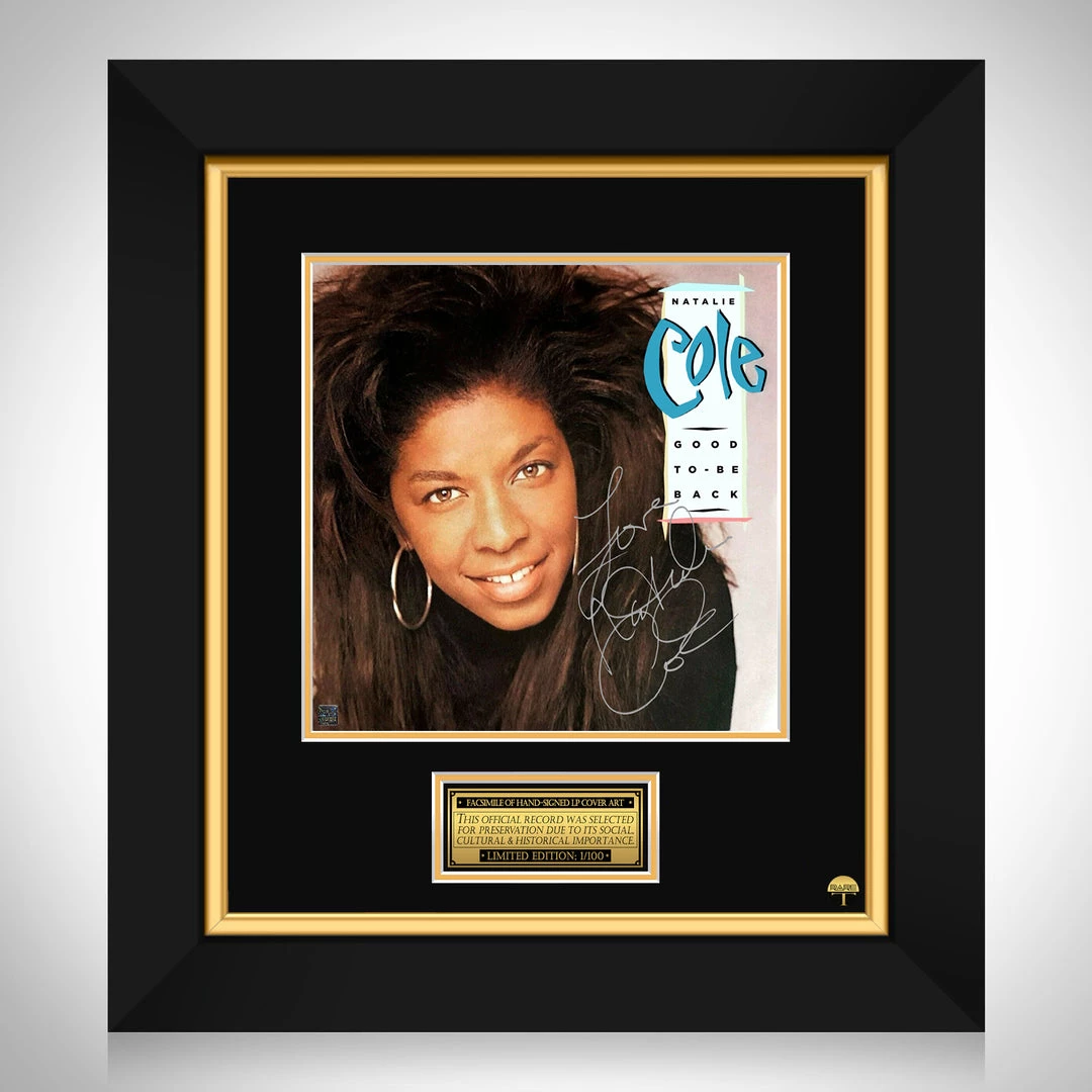 RARE-T Natalie Cole - Good To Be Back LP Cover Limited Signature Edition Studio Licensed Custom Frame Limited Edition Frames 1 RARE-T Natalie Cole - Good To Be Back LP Cover Limited Signature Edition Studio Licensed Custom Frame Limited Edition Frames