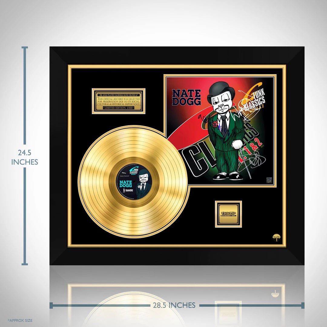 RARE-T Limited Edition Frames Nate Dogg - G-Funk Classics Vol.1 & 2 Gold LP Limited Signature Edition Studio Licensed Custom Frame 3 RARE-T Limited Edition Frames Nate Dogg - G-Funk Classics Vol.1 & 2 Gold LP Limited Signature Edition Studio Licensed Custom Frame