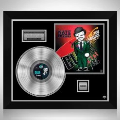 RARE-T Nate Dogg - G-Funk Classics Vol.1 & 2 Platinum LP Limited Signature Edition Studio Licensed Custom Frame