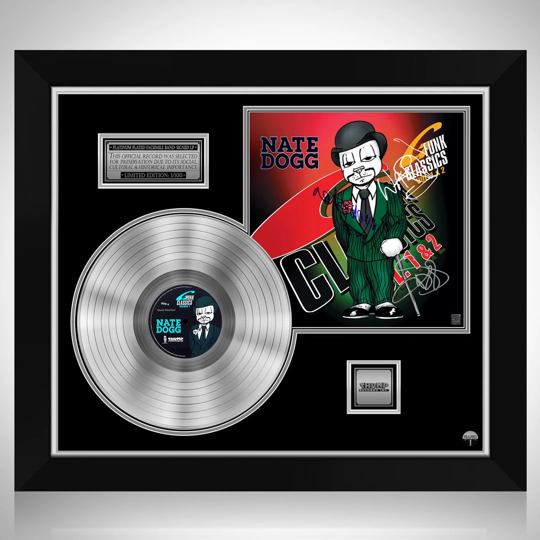 RARE-T Nate Dogg - G-Funk Classics Vol.1 & 2 Platinum LP Limited Signature Edition Studio Licensed Custom Frame 1 RARE-T Nate Dogg - G-Funk Classics Vol.1 & 2 Platinum LP Limited Signature Edition Studio Licensed Custom Frame