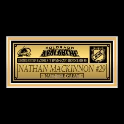 RARE-T Colorado Avalanche - Nathan Mackninnon Photo Limited Signature Edition Studio Licensed Custom Frame
