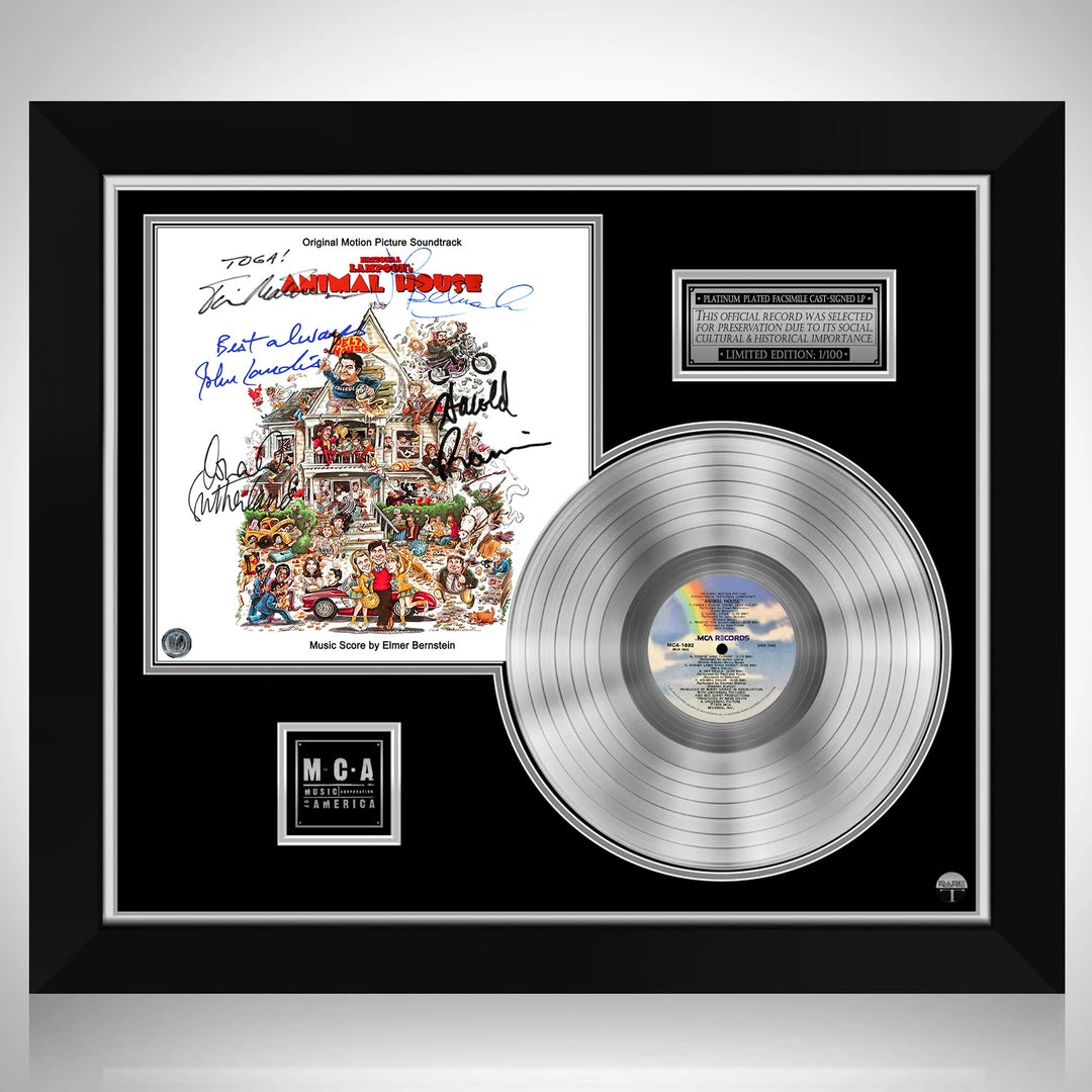 RARE-T NEW Animal House - Original Motion Picture Soundtrack Platinum LP Limited Signature Edition Studio Licensed Custom Frame 1 RARE-T NEW Animal House - Original Motion Picture Soundtrack Platinum LP Limited Signature Edition Studio Licensed Custom Frame