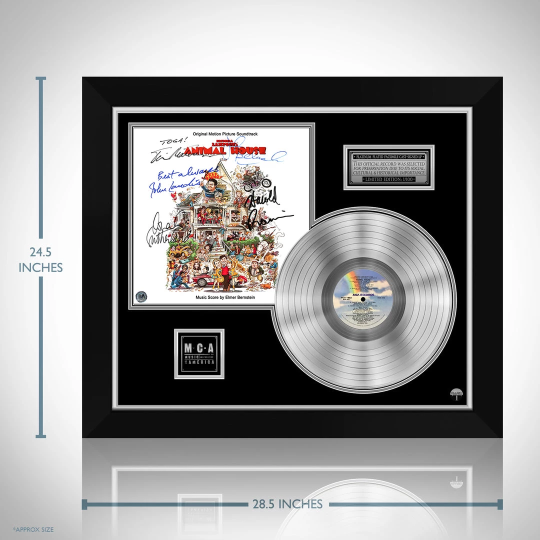 RARE-T NEW Animal House - Original Motion Picture Soundtrack Platinum LP Limited Signature Edition Studio Licensed Custom Frame 3 RARE-T NEW Animal House - Original Motion Picture Soundtrack Platinum LP Limited Signature Edition Studio Licensed Custom Frame