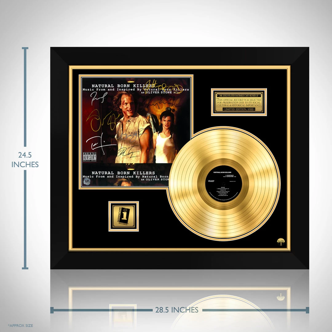 RARE-T Natural Born Killers - Original Motion Picture Soundtrack Gold LP Limited Signature Edition Studio Licensed Custom Frame 3 RARE-T Natural Born Killers - Original Motion Picture Soundtrack Gold LP Limited Signature Edition Studio Licensed Custom Frame