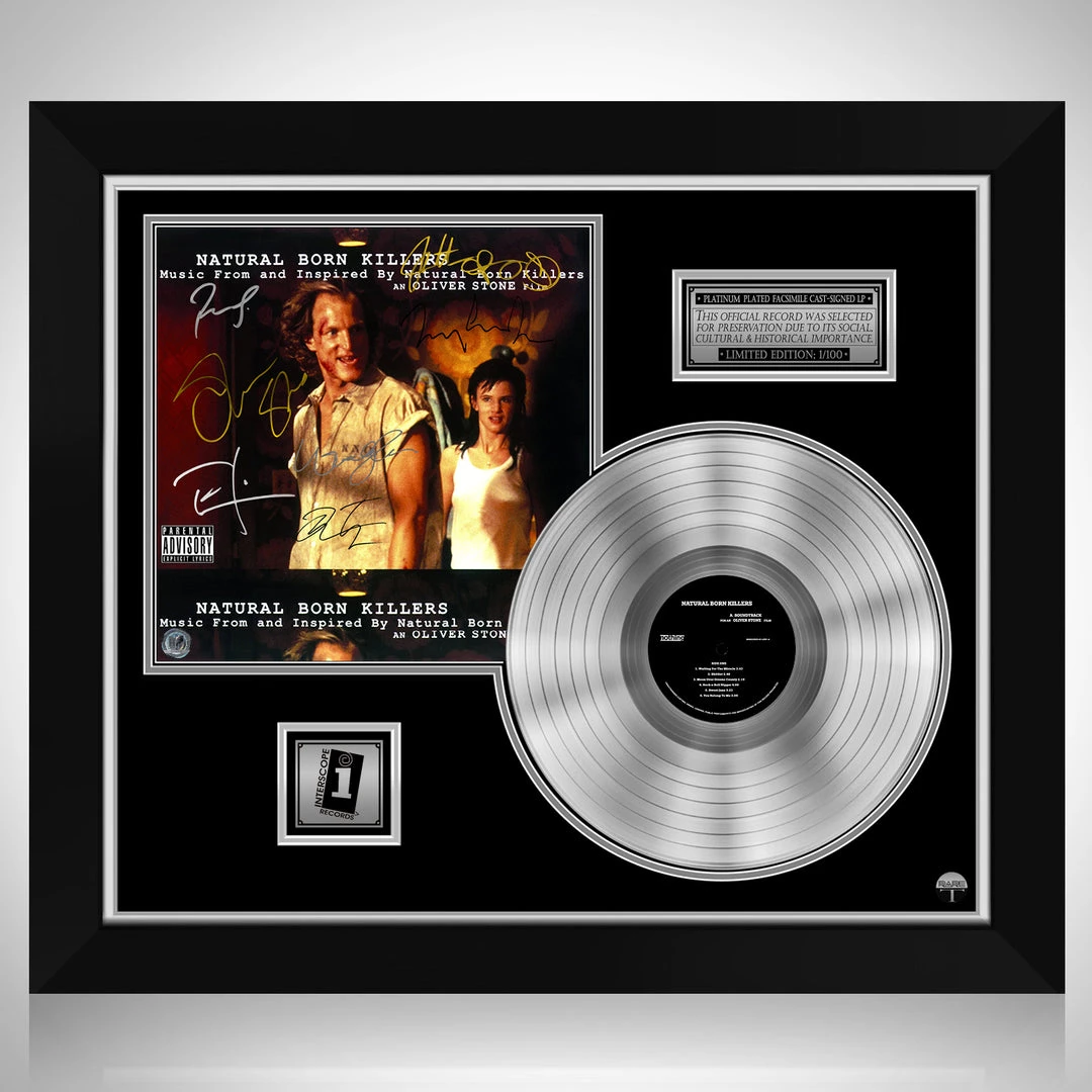 RARE-T NEW Natural Born Killers - Original Motion Picture Soundtrack Platinum LP Limited Signature Edition Studio Licensed Custom Frame 1 RARE-T NEW Natural Born Killers - Original Motion Picture Soundtrack Platinum LP Limited Signature Edition Studio Licensed Custom Frame