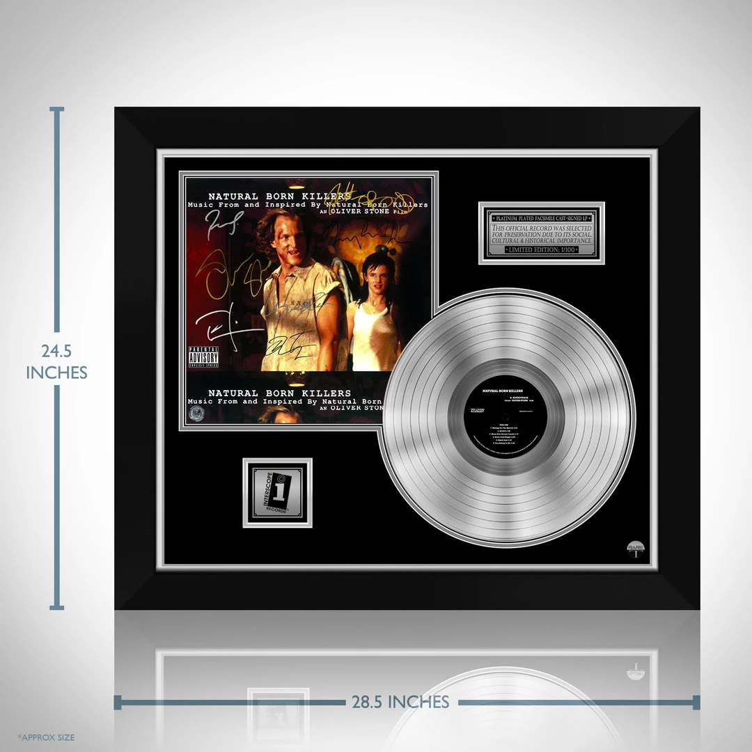 RARE-T NEW Natural Born Killers - Original Motion Picture Soundtrack Platinum LP Limited Signature Edition Studio Licensed Custom Frame 3 RARE-T NEW Natural Born Killers - Original Motion Picture Soundtrack Platinum LP Limited Signature Edition Studio Licensed Custom Frame