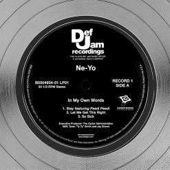 RARE-T Limited Edition Frames Ne-Yo - In My Own Mind Platinum LP Limited Signature Edition Studio Licensed Custom Frame