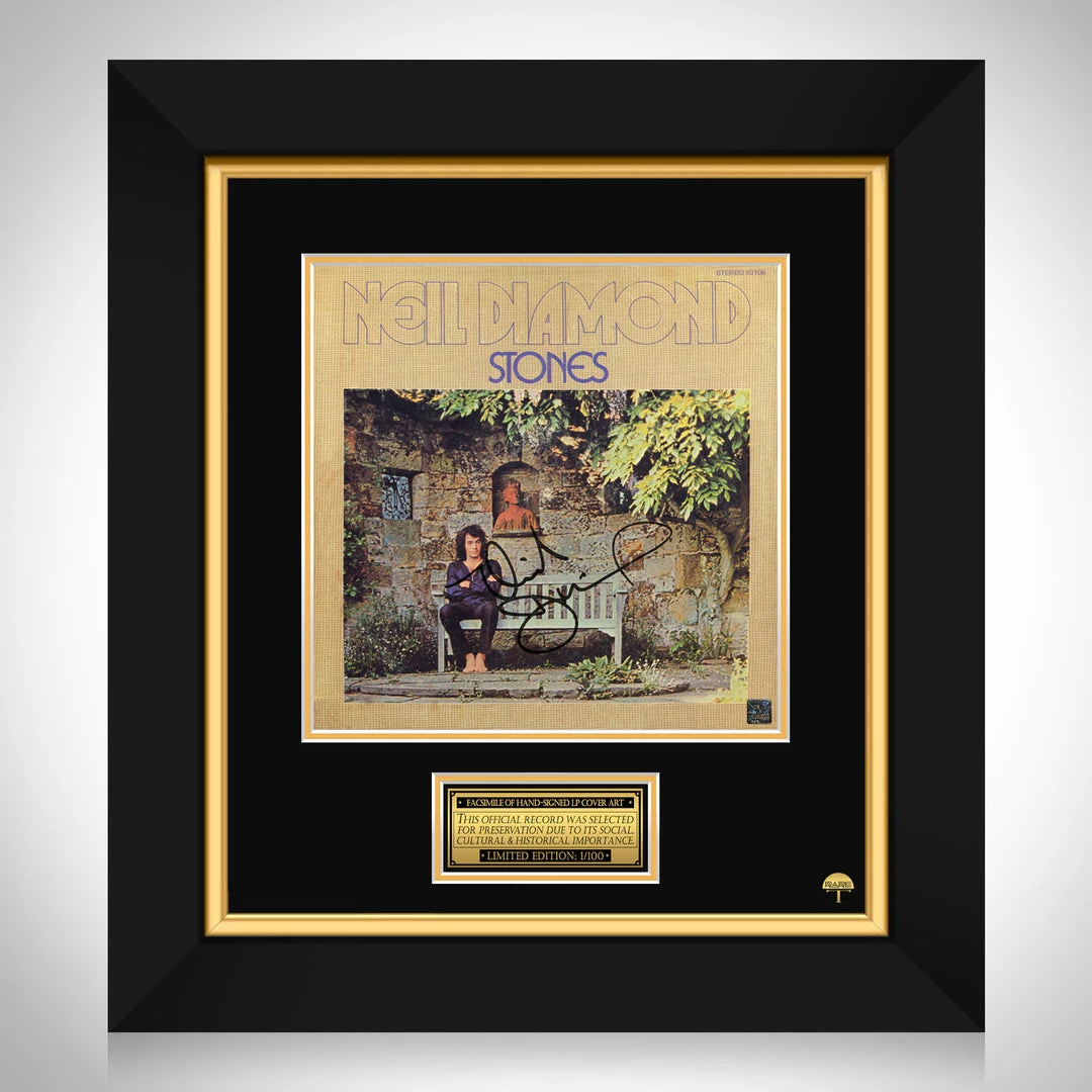 RARE-T Limited Edition Frames Neil Diamond - Stones LP Cover Limited Signature Edition Studio Licensed Custom Frame 1 RARE-T Limited Edition Frames Neil Diamond - Stones LP Cover Limited Signature Edition Studio Licensed Custom Frame