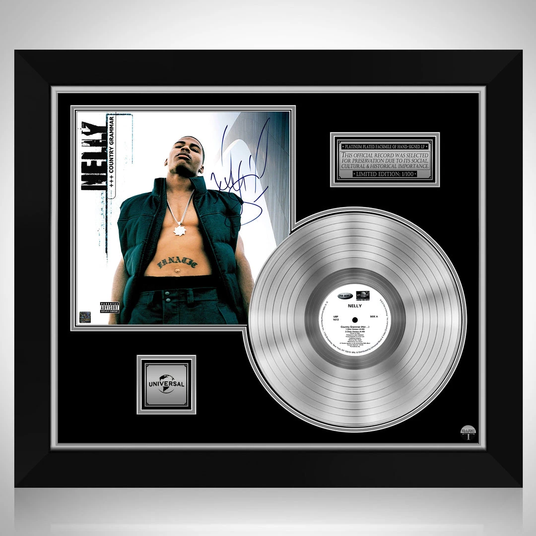 RARE-T Nelly - Country Grammar Platinum LP Limited Signature Edition Studio Licensed Custom Frame Limited Edition Frames 1 RARE-T Nelly - Country Grammar Platinum LP Limited Signature Edition Studio Licensed Custom Frame Limited Edition Frames