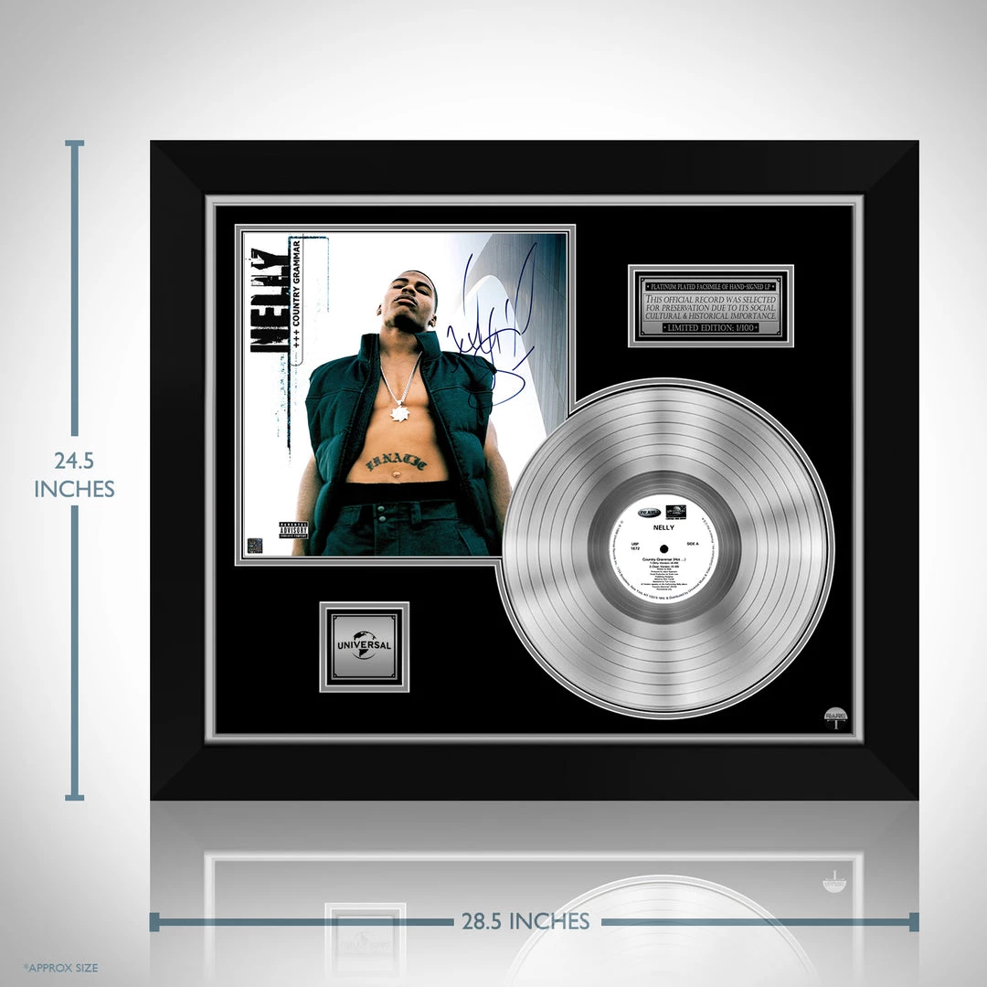 RARE-T Nelly - Country Grammar Platinum LP Limited Signature Edition Studio Licensed Custom Frame Limited Edition Frames 3 RARE-T Nelly - Country Grammar Platinum LP Limited Signature Edition Studio Licensed Custom Frame Limited Edition Frames