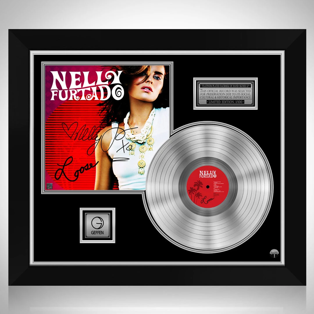 RARE-T Nelly Furtado - Loose Platinum LP Limited Signature Edition Studio Licensed Custom Frame Limited Edition Frames 1 RARE-T Nelly Furtado - Loose Platinum LP Limited Signature Edition Studio Licensed Custom Frame Limited Edition Frames