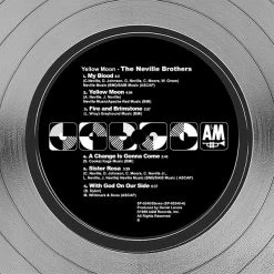 RARE-T Neville Brothers - Yellow Moon Platinum LP Limited Signature Edition Studio Licensed Custom Frame