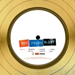 RARE-T New Found Glory - 2000 Gold LP Limited Signature Edition Studio Licensed Custom Frame 18 RARE-T New Found Glory - 2000 Gold LP Limited Signature Edition Studio Licensed Custom Frame