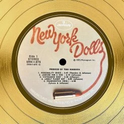 RARE-T New York Dolls - 1973 Gold LP Limited Signature Edition Studio Licensed Custom Frame