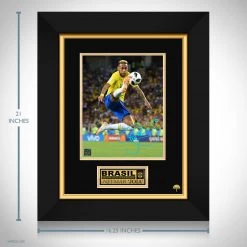 RARE-T Sports Memorabilia Neymar - Brazil Limited Signature Edition Studio Licensed Photo Custom Frame