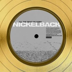 RARE-T Nickelback All The Right Reason Gold LP Limited Signature Edition Studio Licensed Custom Frame Limited Edition Frames 14 RARE-T Nickelback All The Right Reason Gold LP Limited Signature Edition Studio Licensed Custom Frame Limited Edition Frames