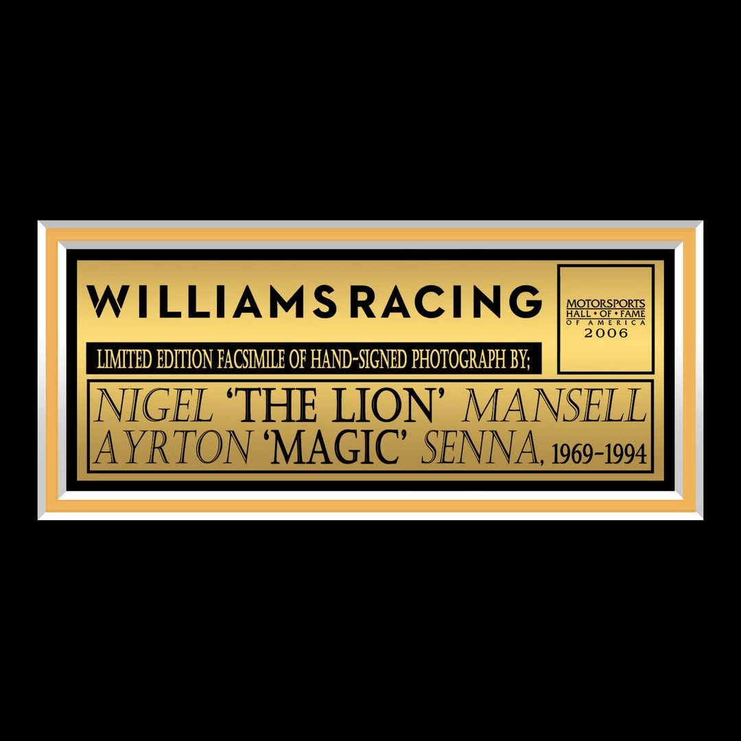 RARE-T Nigel Mansell & Ayrton Senna Photo Limited Signature Edition Studio Licensed Custom Frame 6 RARE-T Nigel Mansell & Ayrton Senna Photo Limited Signature Edition Studio Licensed Custom Frame