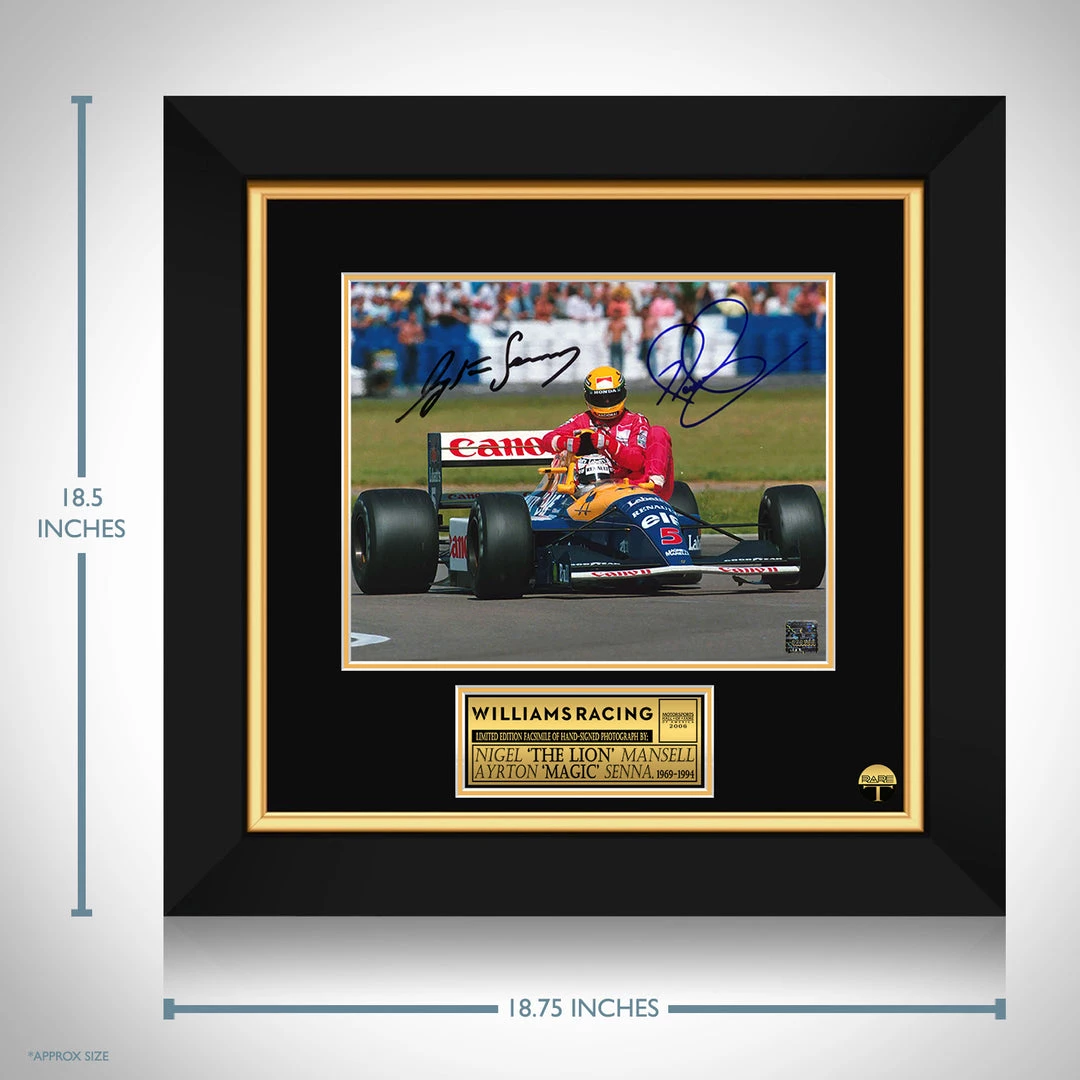 RARE-T Nigel Mansell & Ayrton Senna Photo Limited Signature Edition Studio Licensed Custom Frame 3 RARE-T Nigel Mansell & Ayrton Senna Photo Limited Signature Edition Studio Licensed Custom Frame