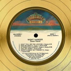 RARE-T Night Ranger - Dawn Patrol Gold LP Limited Signature Edition Studio Licensed Custom Frame Limited Edition Frames