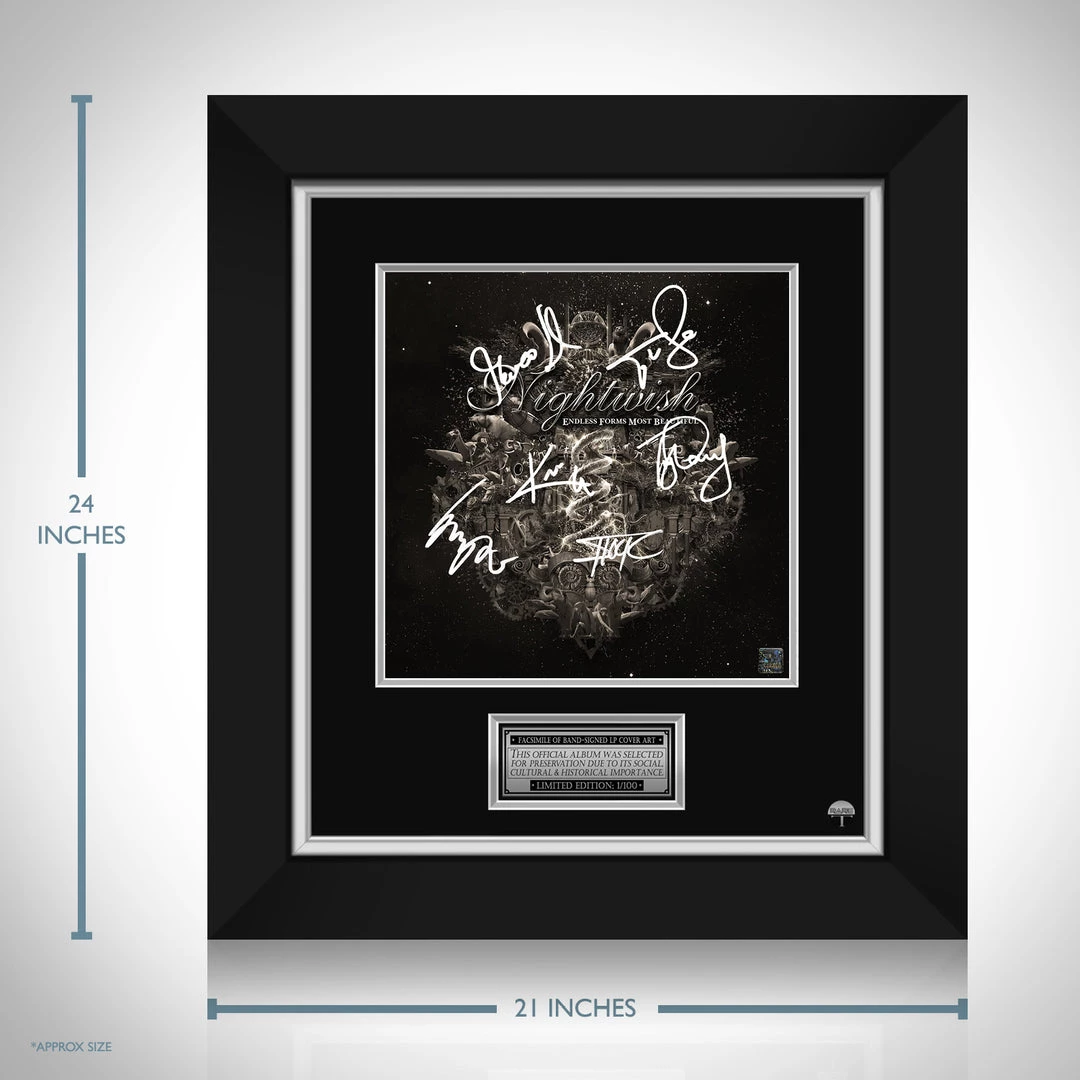 RARE-T Nightwish - Endless Forms Most Beautiful LP Cover Limited Signature Edition Studio Licensed Custom Frame Limited Edition Frames 3 RARE-T Nightwish - Endless Forms Most Beautiful LP Cover Limited Signature Edition Studio Licensed Custom Frame Limited Edition Frames