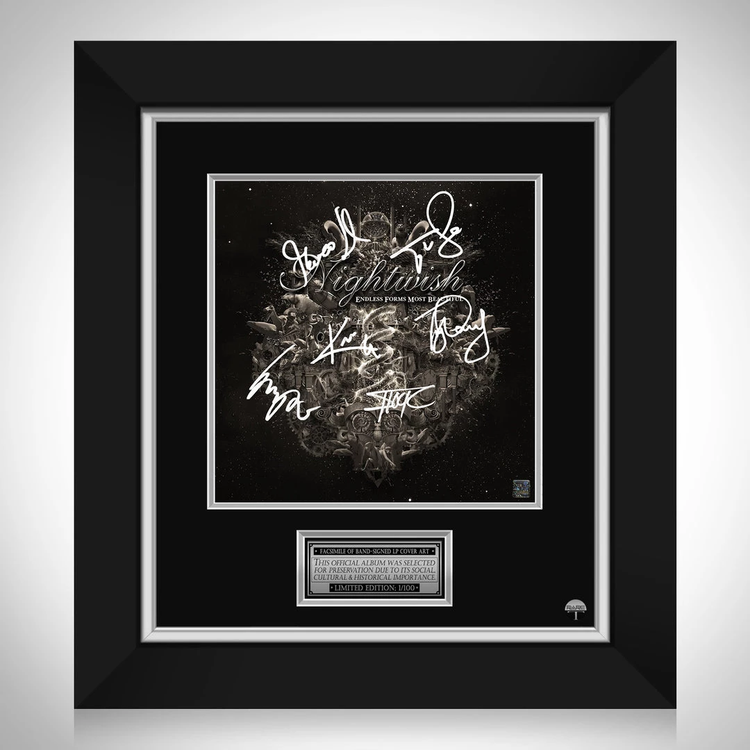 RARE-T Nightwish - Endless Forms Most Beautiful LP Cover Limited Signature Edition Studio Licensed Custom Frame Limited Edition Frames 1 RARE-T Nightwish - Endless Forms Most Beautiful LP Cover Limited Signature Edition Studio Licensed Custom Frame Limited Edition Frames