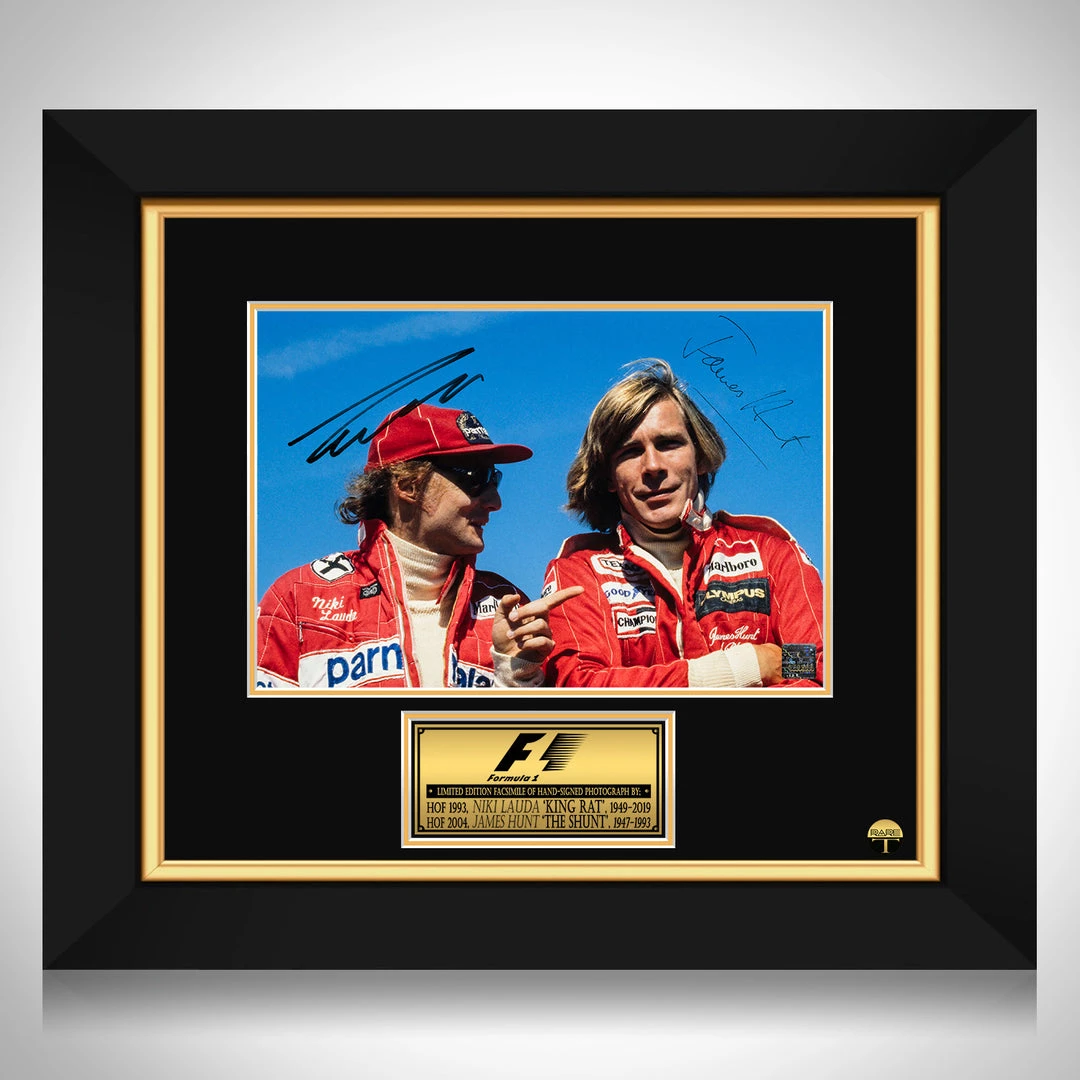 RARE-T Sports Memorabilia Niki Lauda & James Hunt Photo Limited Signature Edition Studio Licensed Custom Frame 1 RARE-T Sports Memorabilia Niki Lauda & James Hunt Photo Limited Signature Edition Studio Licensed Custom Frame